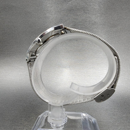 Seiko Chariot Watch Men 33mm White Woven Dial Steel Manual Wind 22200180 PARTS7