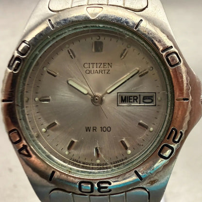 Citizen Watch Women 26mm Silver Dial Silver Daydate Round 6000-K06941 New Batt1