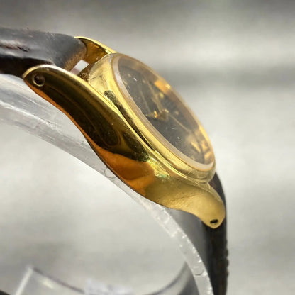 Seiko Watch Women 20mm Black Dial Gold Tone Round 1N01-0E10 New Battery Vintage3