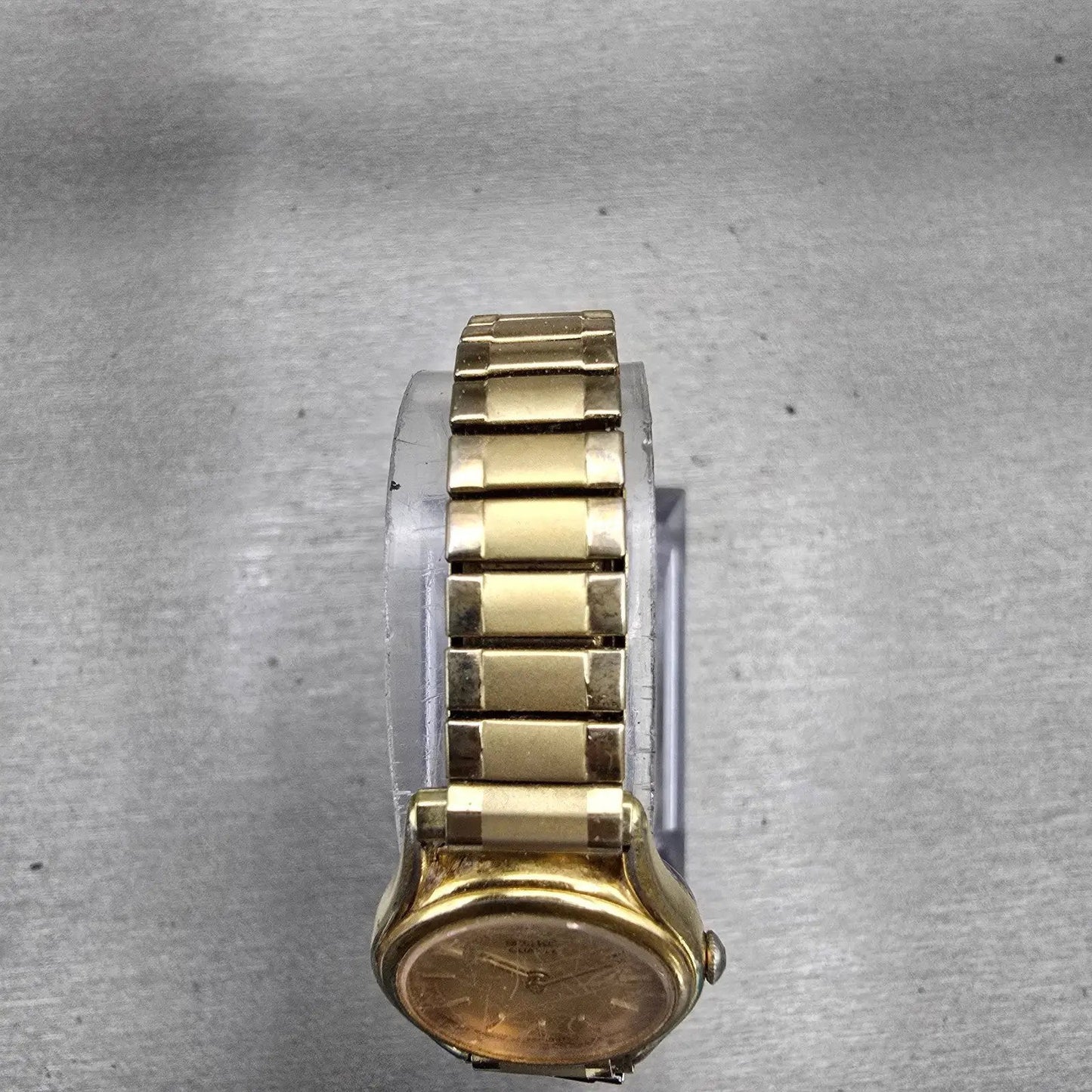 Seiko Watch Women 19mm Gold Dial Gold Tone Round 2P20-0080 New Battery Vintage4