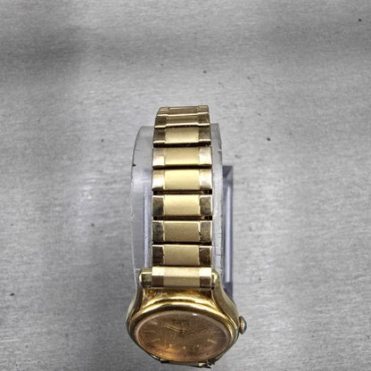 Seiko Watch Women 19mm Gold Dial Gold Tone Round 2P20-0080 New Battery Vintage4