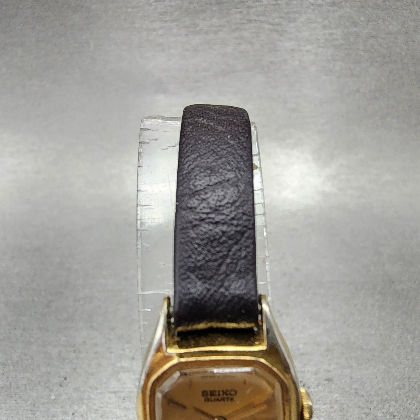 Seiko Tank Watch Women 17mm Champagne Dial Gold Tone 23206559 New Battery5