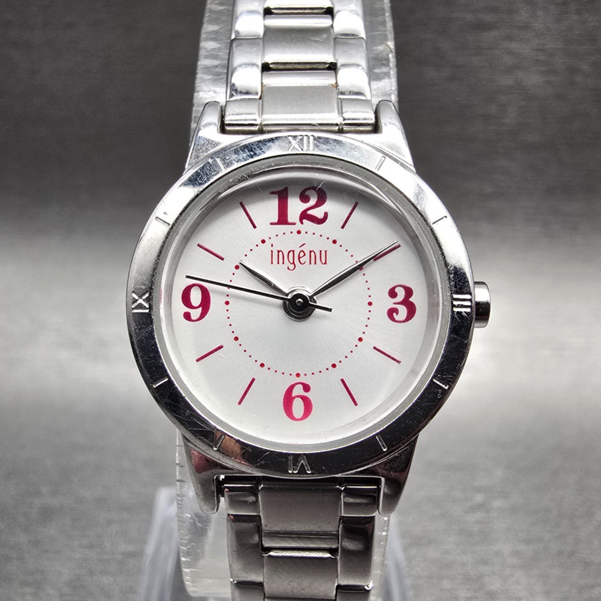 Alba Ingenu Watch Women 21mm Silver Dial Silver Tone Round 1N01-K590 New Battery0
