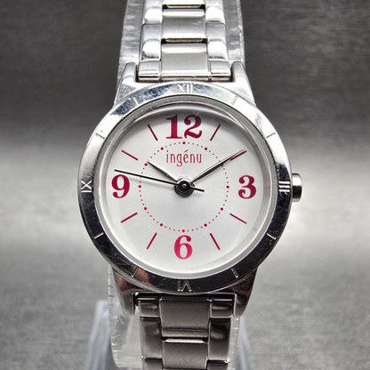 Alba Ingenu Watch Women 21mm Silver Dial Silver Tone Round 1N01-K590 New Battery0