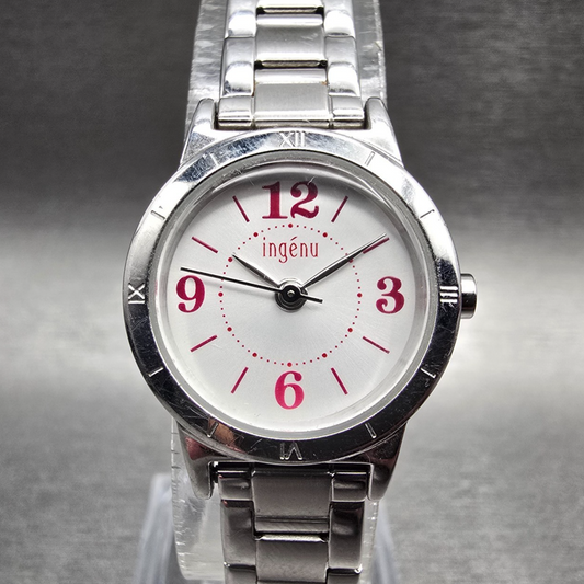 Alba Ingenu Watch Women 21mm Silver Dial Silver Tone Round 1N01-K590 New Battery0
