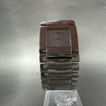 Baume Mercier Catwalk Watch Women 24mm Blue Dial Silver Tone Rectangle MV0451975
