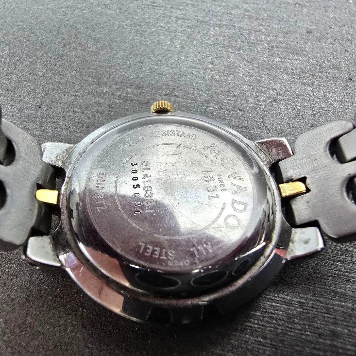 Movado Museum Watch Women 26mm Black Dial Two Tone 81.A1.833.1 New Battery9