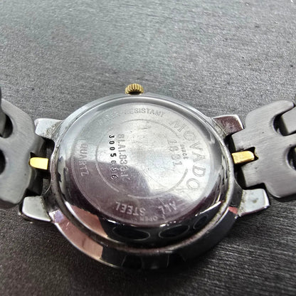 Movado Museum Watch Women 26mm Black Dial Two Tone 81.A1.833.1 New Battery9