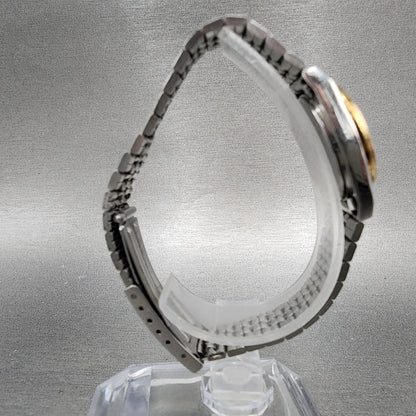 Seiko SQ Watch Women 23mm Champagne Dial Two Tone Dyadate 2a230029 New Batt ABC8