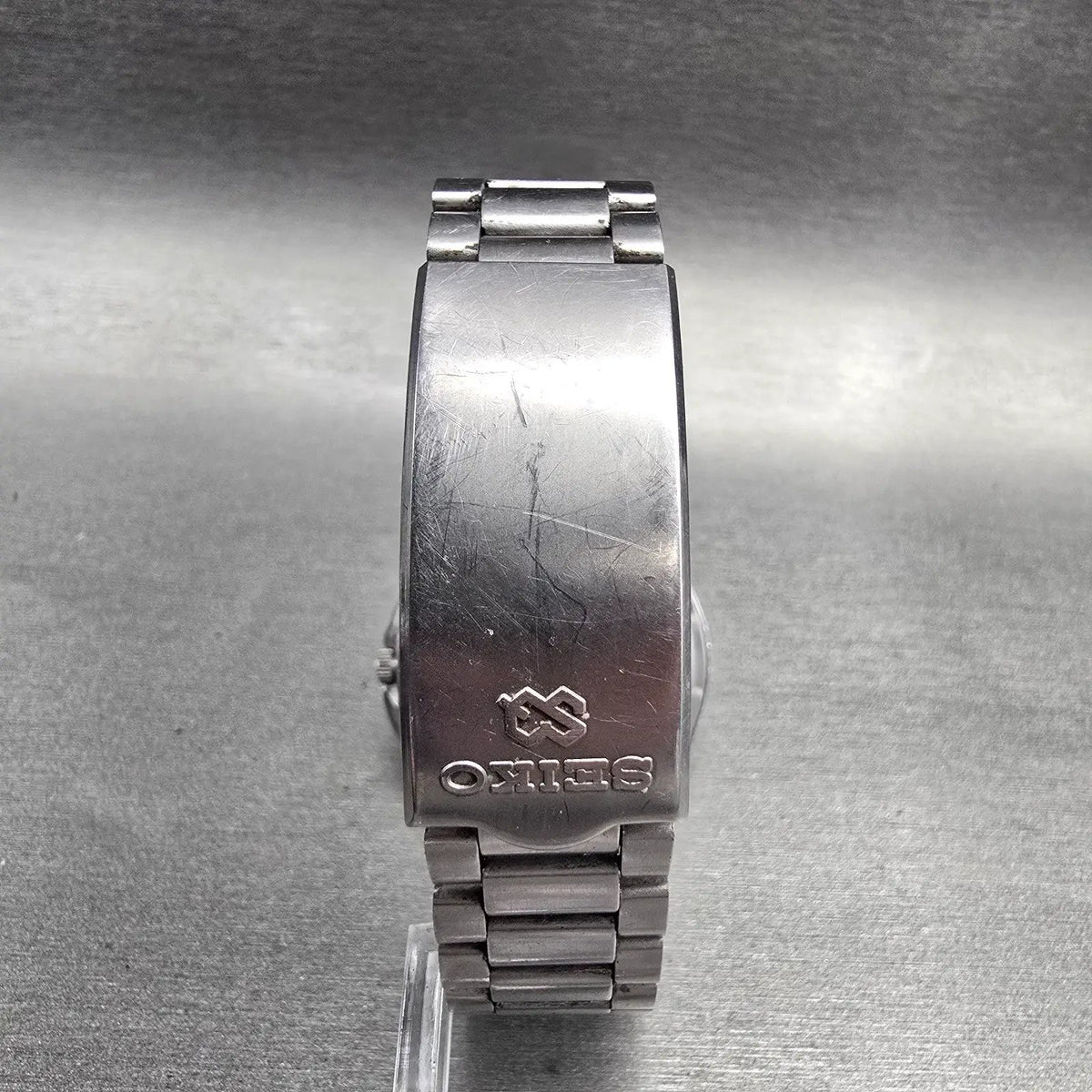 Seiko SQ Watch Men 37mm Black Dial Silver Tone Daydate Round 7546-8049 New Batt7