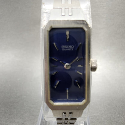 Seiko Watch Women 12mm Blue Dial Silver Tone 1320-5029 New Battery Vintage1