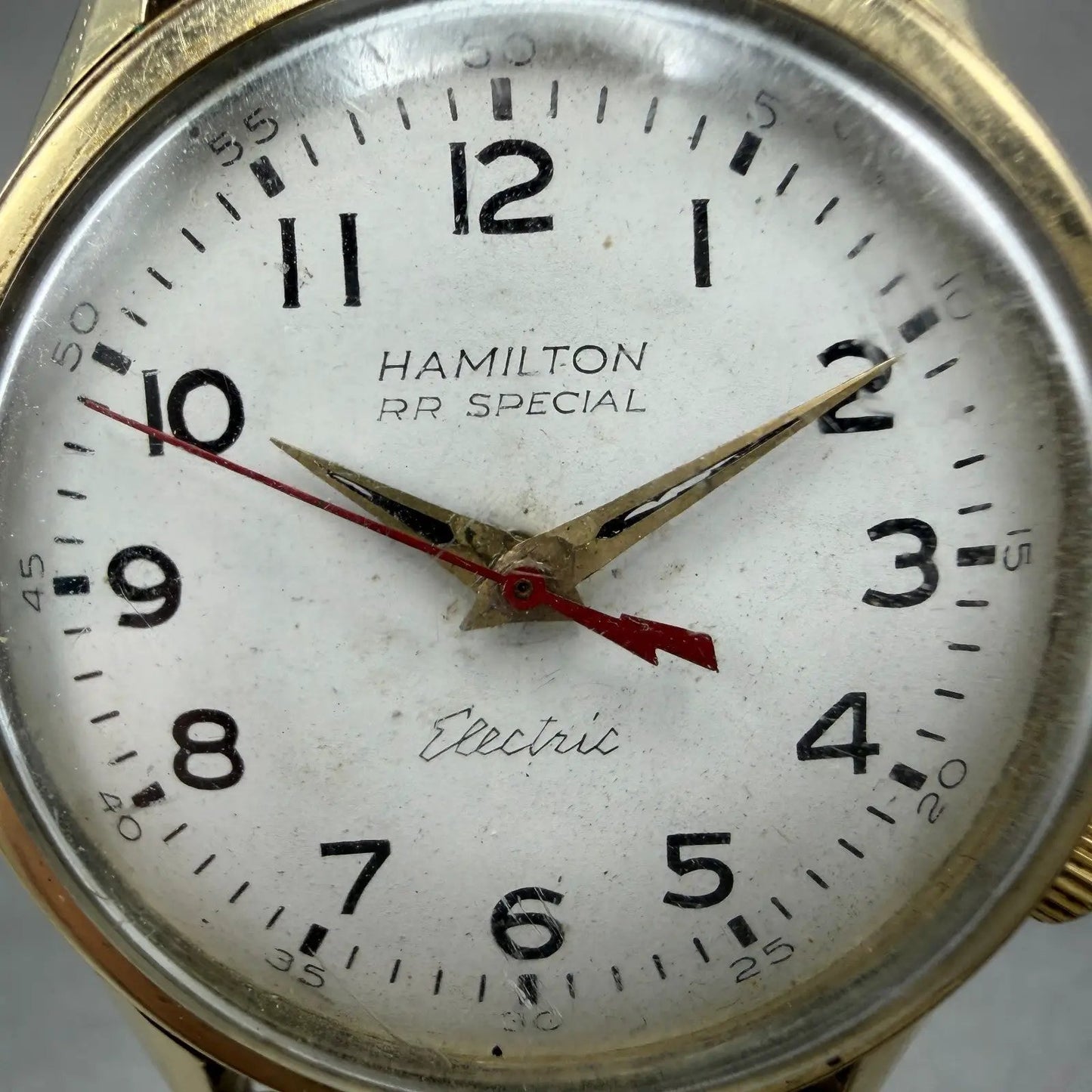 Hamilton Electric RR Special Watch Men 36mm White Dial 10K Gold Filled READ PART3
