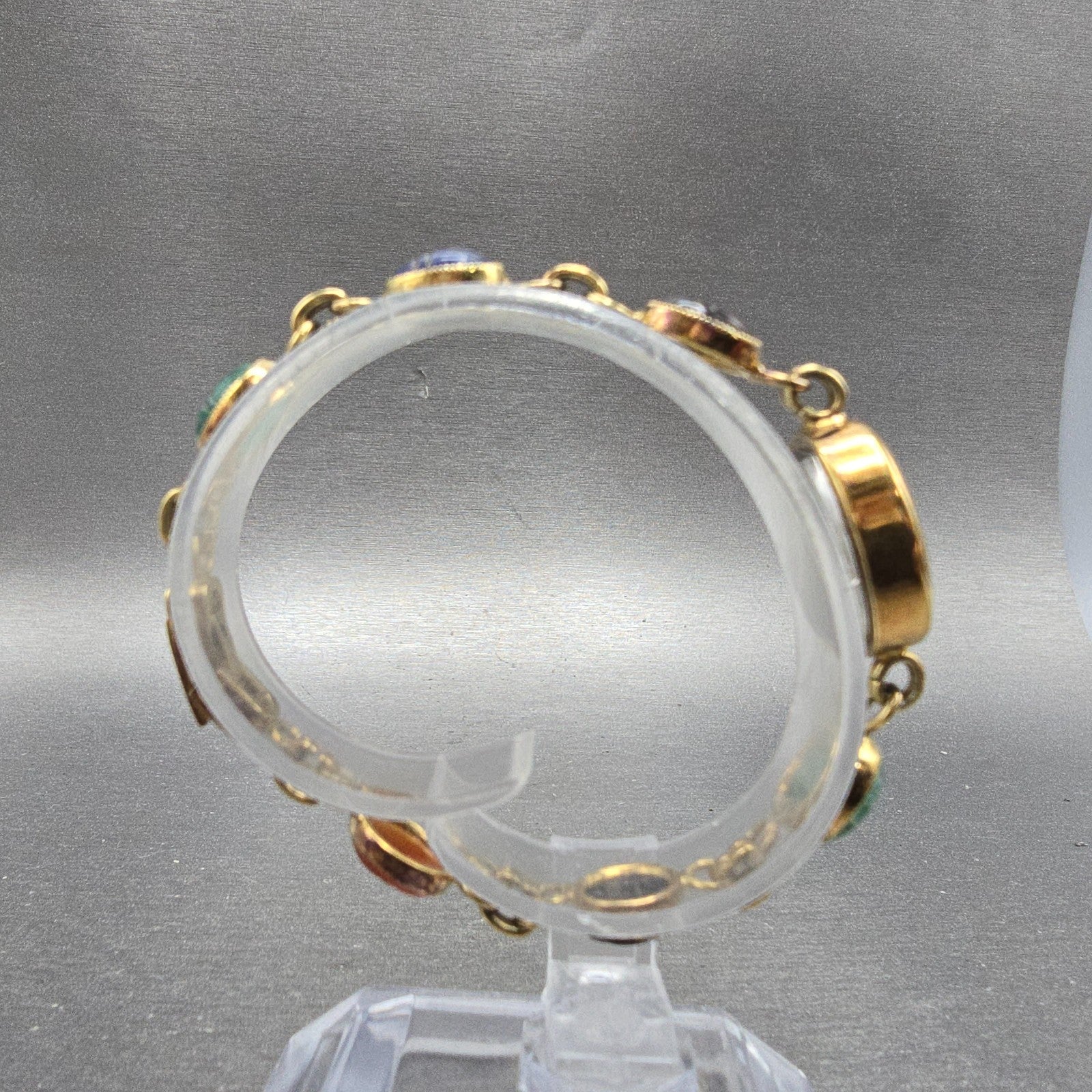 Sutton Watch Women 16mm MOP Dial Gold Tone Oval Gem Bracelets New Battery8