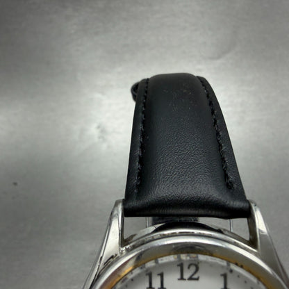 Seiko ALBA Watch Men 36mm White Dial Two Tone Date Round 7N42-0AD0 New Battery4