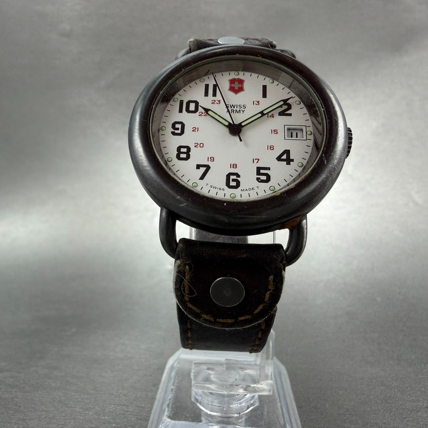 Victorinox Swiss Army Cavalry Watch Men 37mm White Dial Black Tone PARTS KPO6