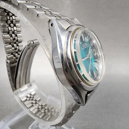Seiko Automatic Watch Women 24mm Green Dial Silver Tone Date 22050990 PARTS5