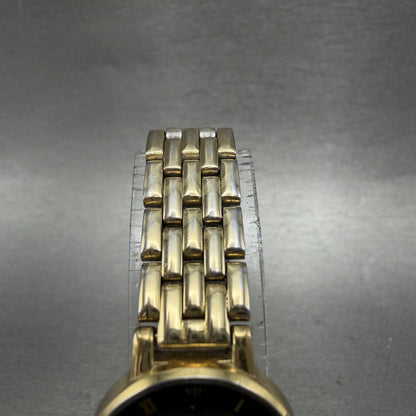 Seiko Pulsar Watch Women 22mm Black Dial Gold Tone Round V4000270 New Battery4