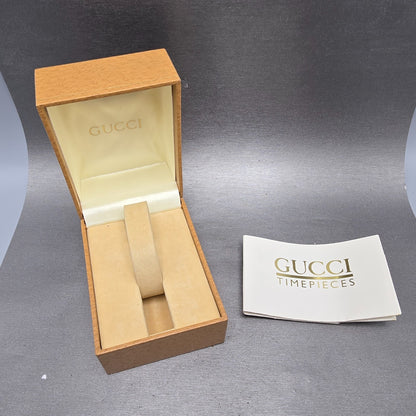 Gucci 1500L Tank Watch Women 13mm Champagne Dial Gold Tone Rectangle New Bat Box13