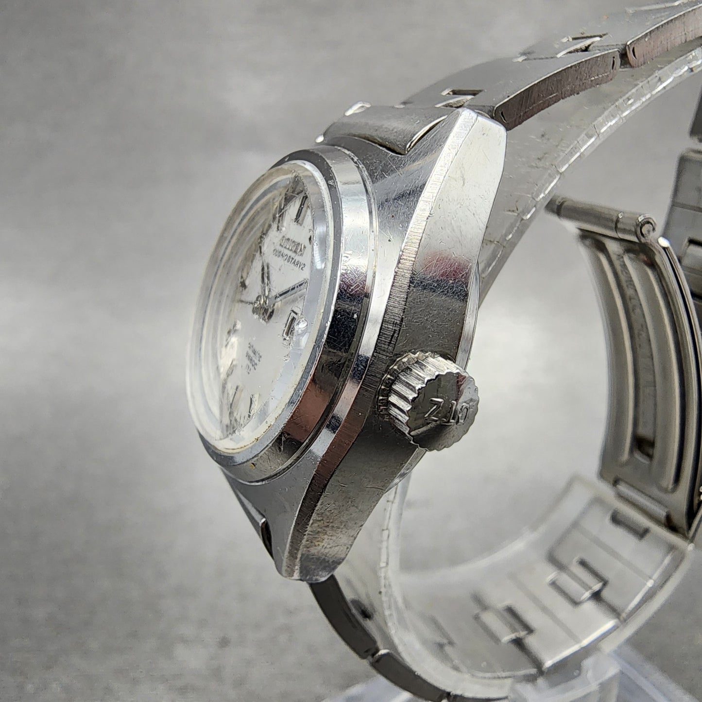 Citizen Cosmotron V2 Automatic Watch Women 25mm Silver Dial Steel Daydate Runs2