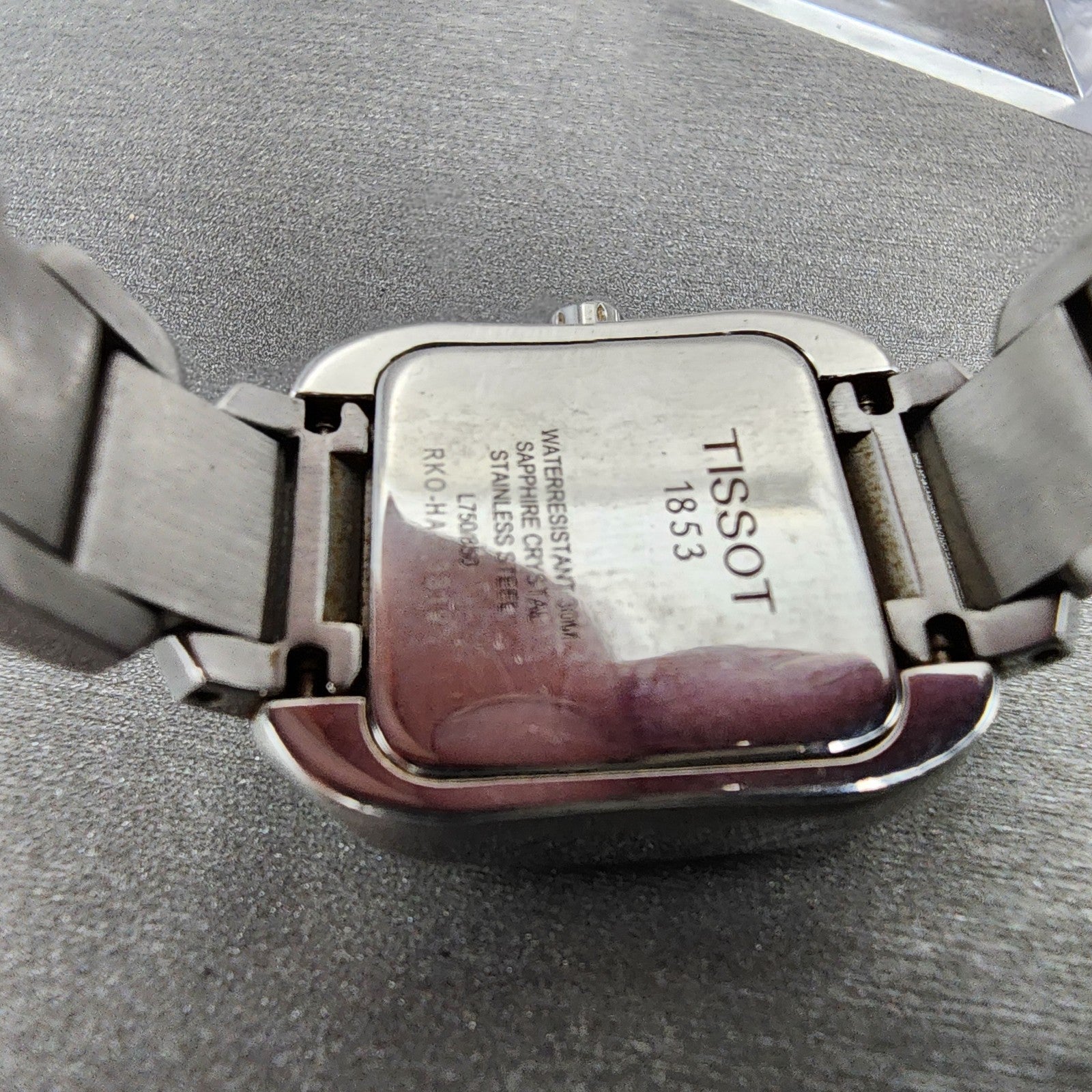 Tissot TWave Tank Watch Women 24mm MOP Dial Steel Rectangle L750/850 New Batt9