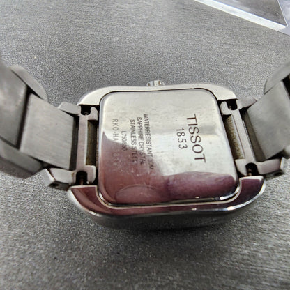 Tissot TWave Tank Watch Women 24mm MOP Dial Steel Rectangle L750/850 New Batt9