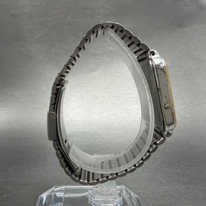 Casio AQ-703 Watch Unisex 27mm White Dial Two Tone Alarm Rectangle new battery8