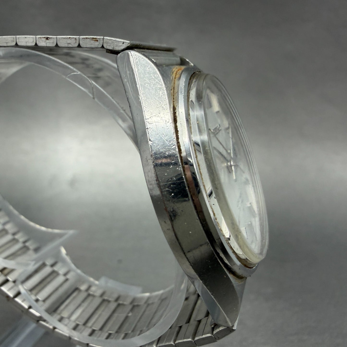 Seiko Lord Matic Watch Men 36mm Silver Dial Silver Tone Daydate READ!!!!!! Runs3