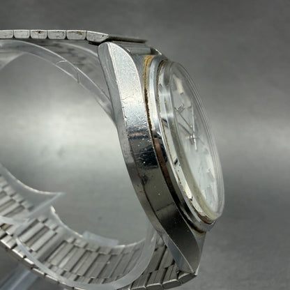 Seiko Lord Matic Watch Men 36mm Silver Dial Silver Tone Daydate READ!!!!!! Runs3
