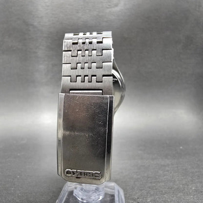 Seiko QZ Watch Men 36mm Blue Dial Silver Tone Daydate READ!!! 0923-8010 New Batt7