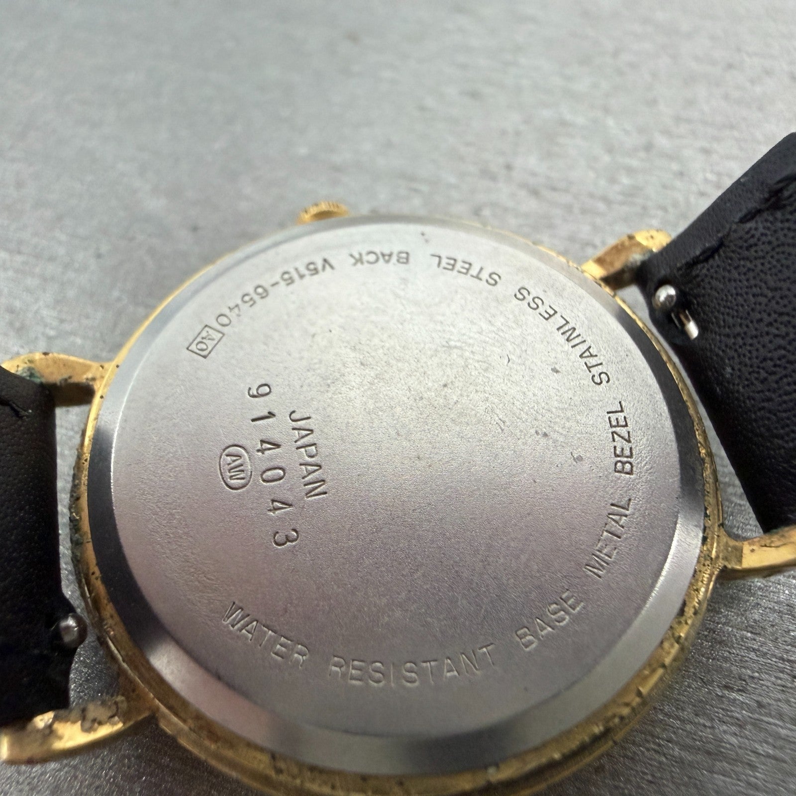 Seiko Alba Watch Men 31mm White Dial Gold Tone Round V515-6540 New Battery VTG9