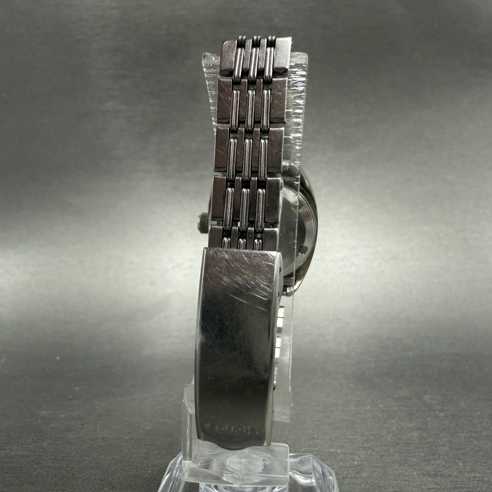 Seiko Automatic Watch Women 23mm Silver Dial Silver Tone Date 2205-0050 PARTS8