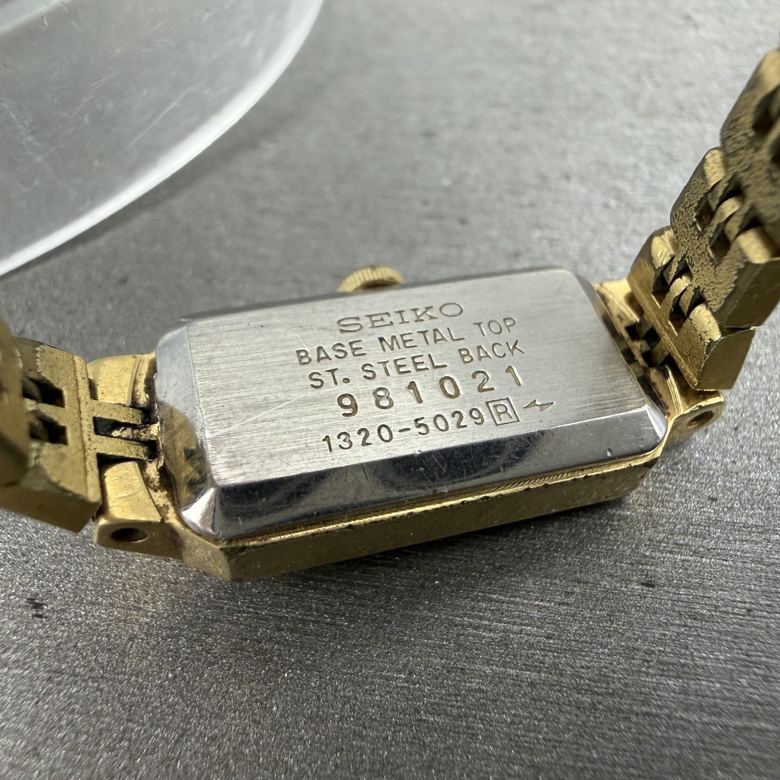 Seiko Watch Women 12mm Champagne Dial Gold Tone 1320-5029 New Battery Vintage9