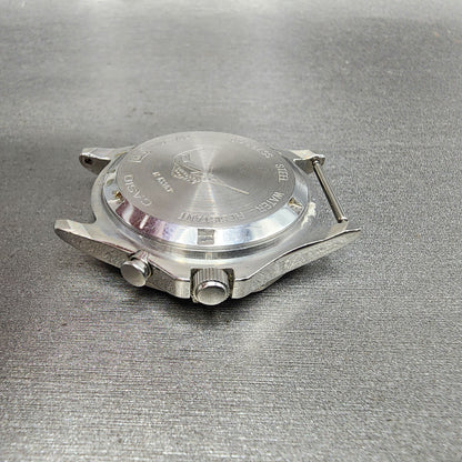 Casio Illuminator Diver Watch Men 38mm Black Dial Silver Ton Daydate MD-782 PART