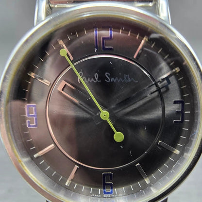 Paul Smith Watch Men 36mm Gray Dial Silver Tone Round 6034-H19519 New Battery1