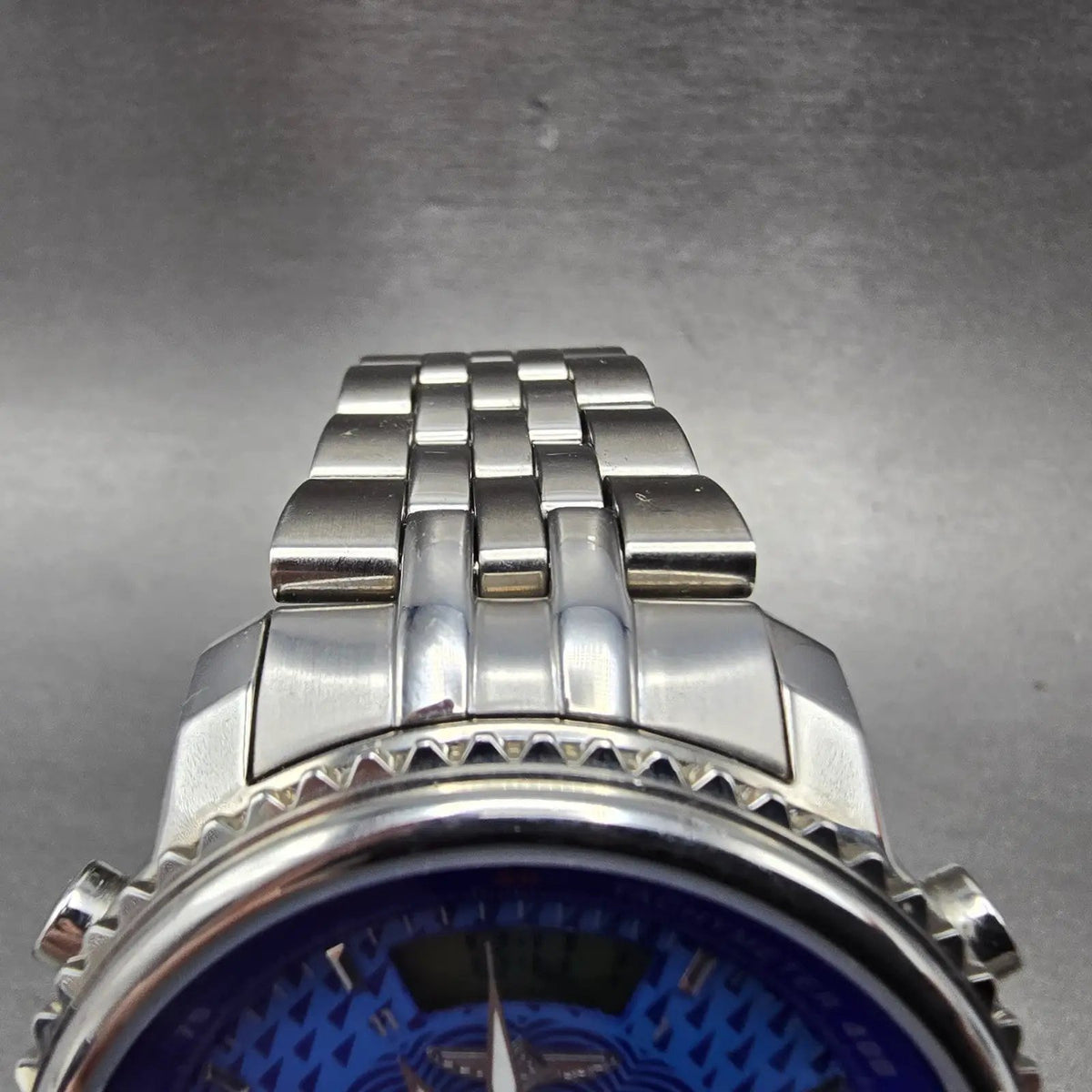 Invicta Atomic Watch Men 44mm Blue Dial Steel Chronograph 4045 New Battery LP5