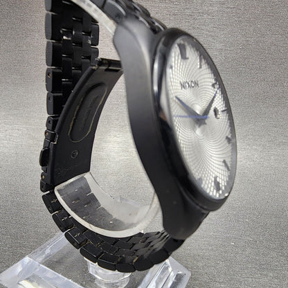Nixon The Bullet Watch Women 38mm White Dial Black Tone Date Round New Battery3