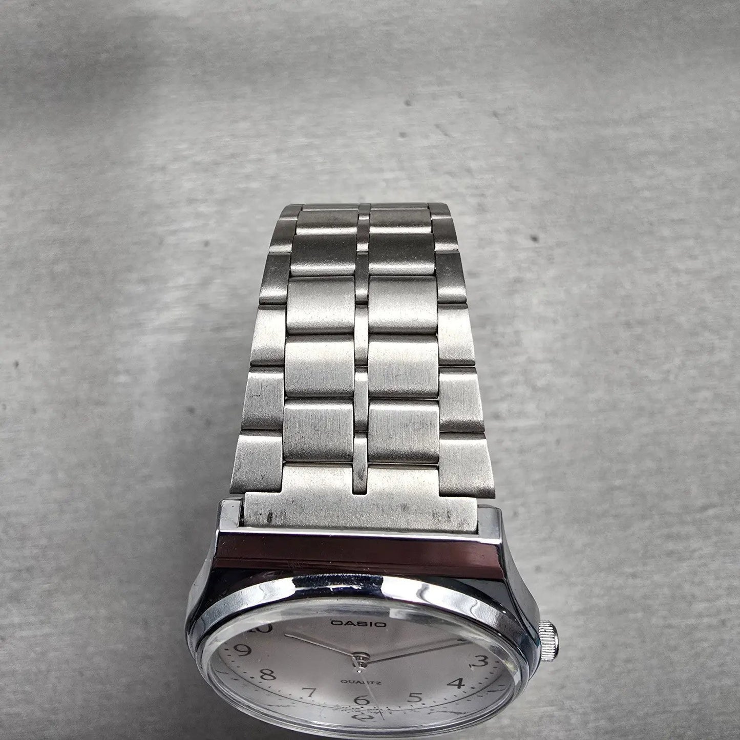 Casio Watch Men 33mm White Dial Silver Tone Round MQ-336 New Battery Bracelet4