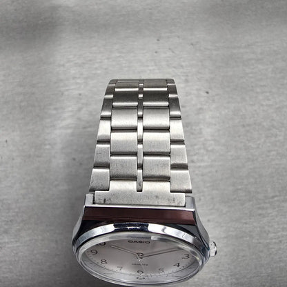 Casio Watch Men 33mm White Dial Silver Tone Round MQ-336 New Battery Bracelet4