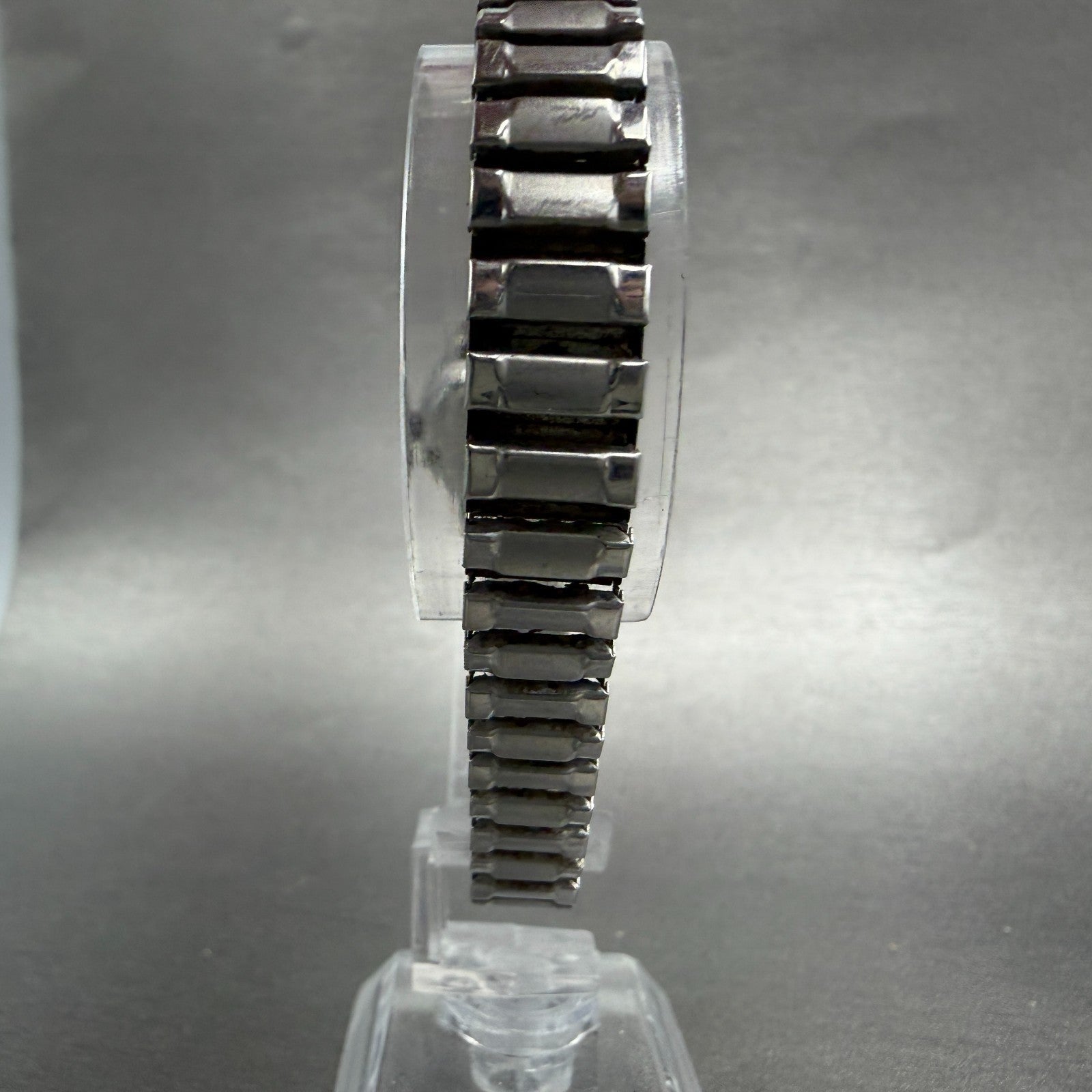 Seiko Automatic Watch Women 24mm Silver Dial Silver Tone Date 2205-0599 PARTS8