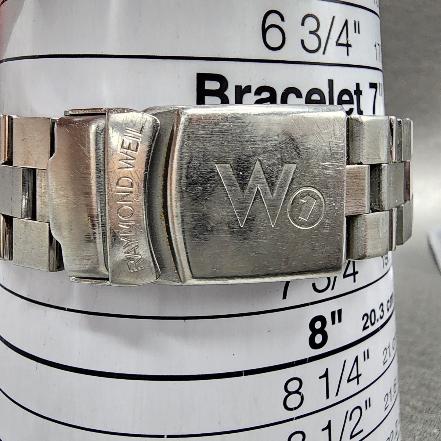 Raymond Weil W1 Chronograph Watch Men 38mm Black Dial Steel Date Round New Batt