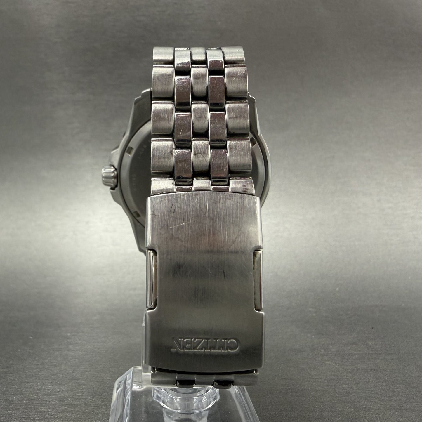 Citizen Eco-Drive PRT Watch Men 44mm Black Dial Steel Date Round AW7048-51E Runs7