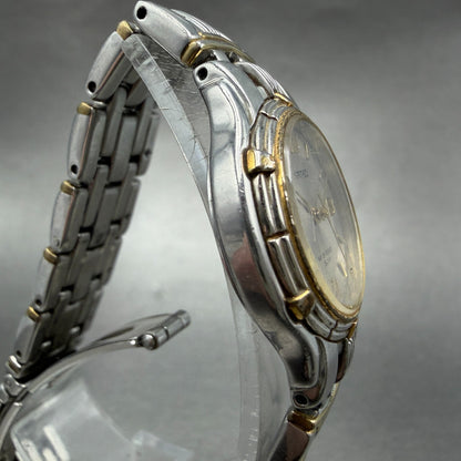 Seiko Watch Women 26mm Silver Dial Two Tone Date Round 7N82-0789 New Battery3