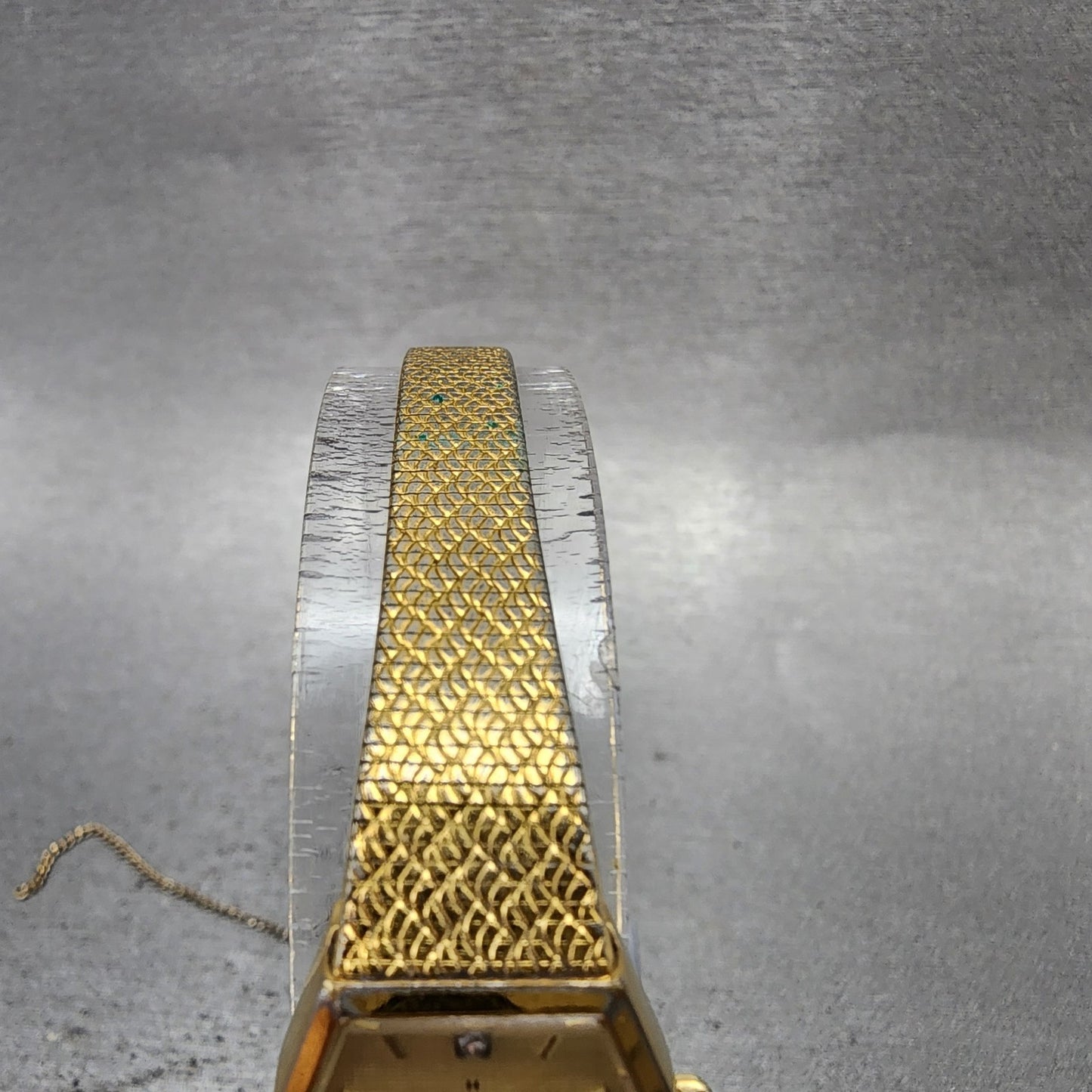 Hamilton Watch Women 26mm Gold Dial Gold Octagon 9220 New Battery Vintage4