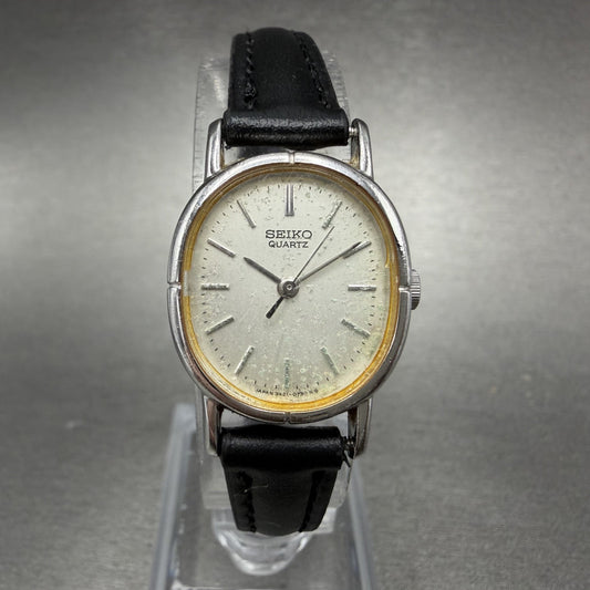 Seiko Watch Women 20mm Silver Dial Silver Tone Oval 3421-5320 New Battery0