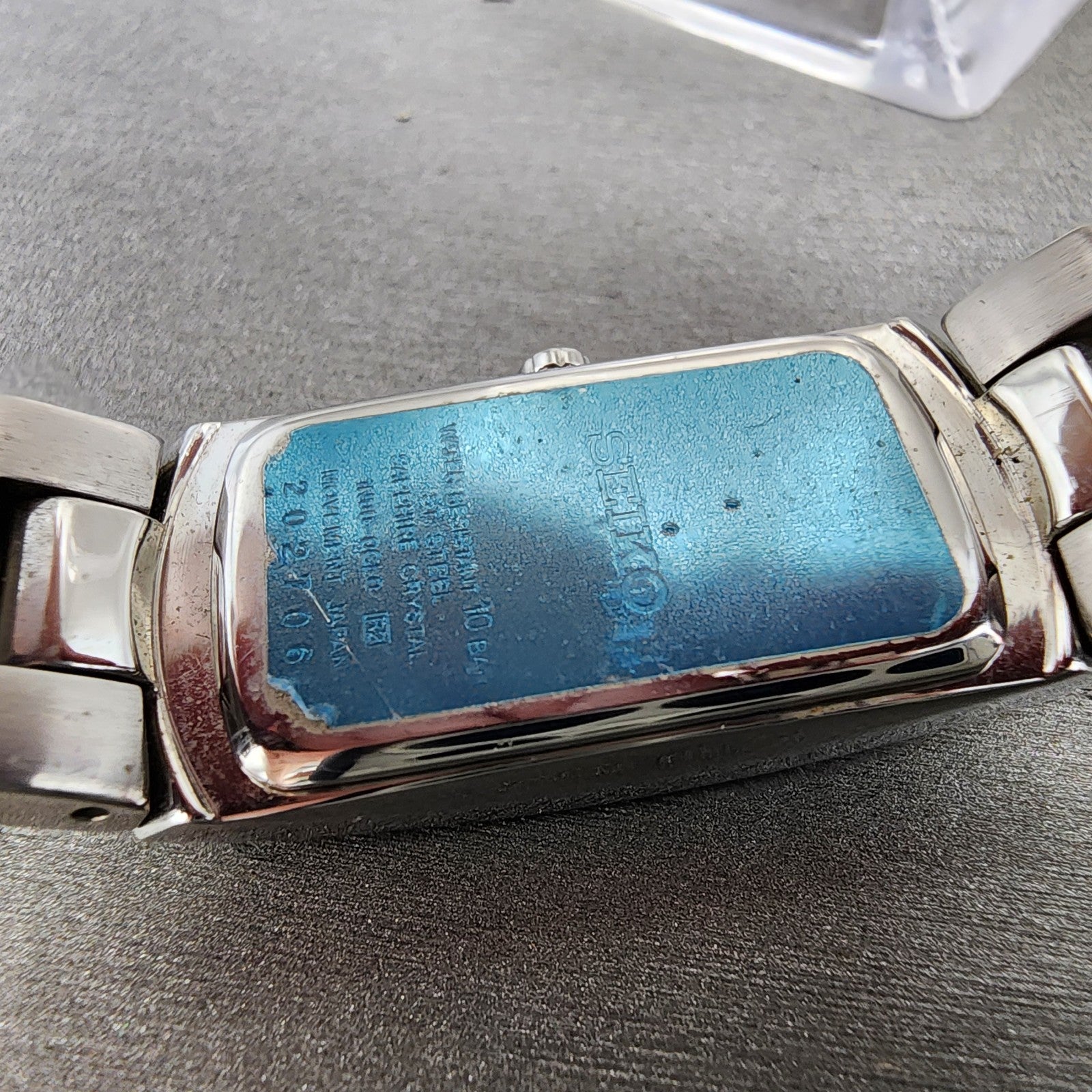 Seiko Premier Tank Watch Women 18mm Silver Dial Silver Tone 1n000cl0 NewBattery9