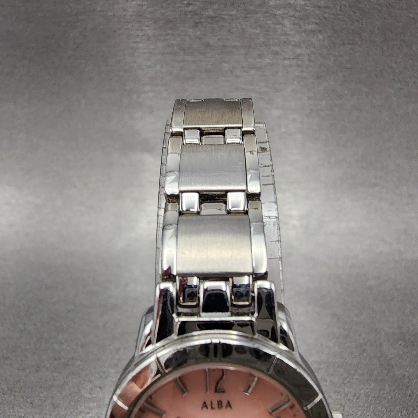 Seiko ALBA Watch Women 24mm Pink MOP Dial Steel Round 1N010EN0 New Battery4