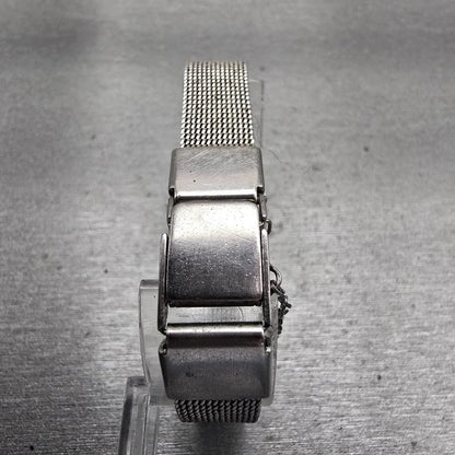 Seiko Watch Women 20mm Silver Dial Silver Tone Rectangle 16-5259 New Battery VTG7