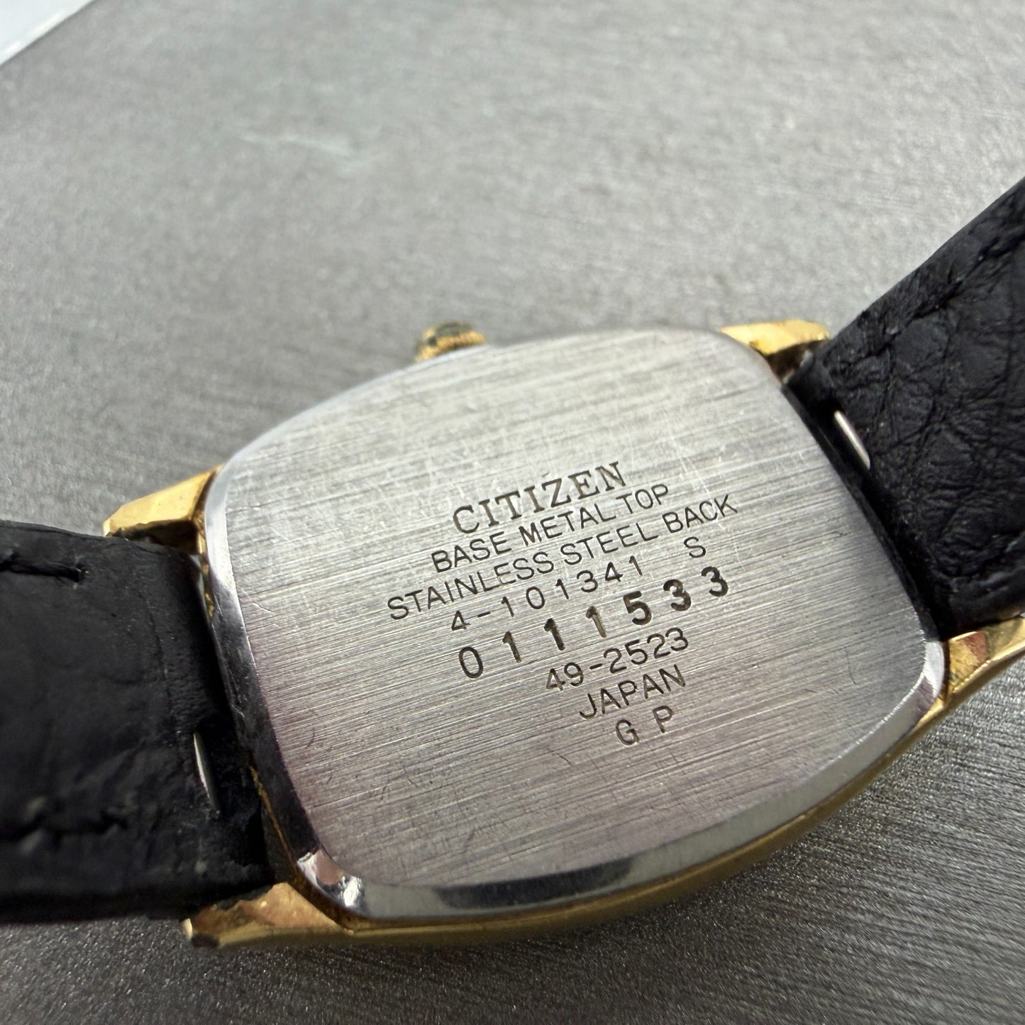 Citizen CQ Tank Watch Women 22mm Champagne Dial Gold Tone Rectangle New Battery9