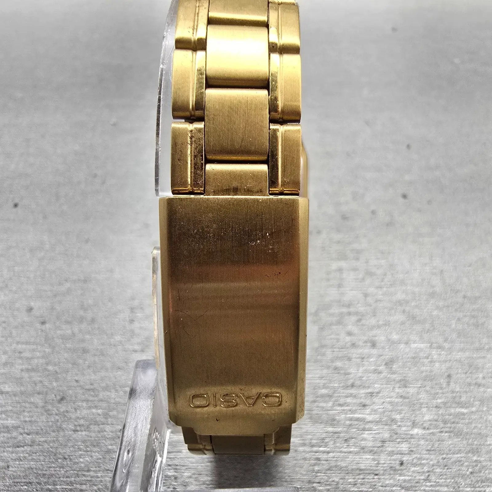 Casio Tank Watch Women 22mm Silver Dial Gold Tone Rectangle LTP-V007 New Battery7