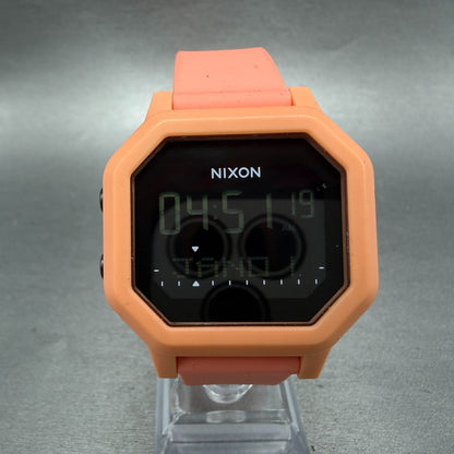 Nixon Siren Watch Women 38mm Digital Pink Tone Chrono Tide Octagon New Battery0
